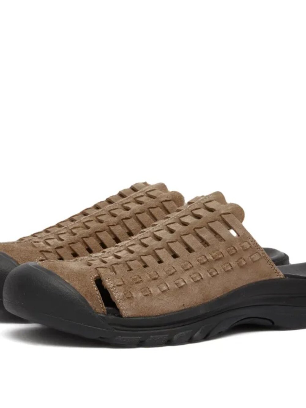 KEEN Men's Suede San Juan Sandal II, Taupe Gray & Black, Size 9.5 / 10